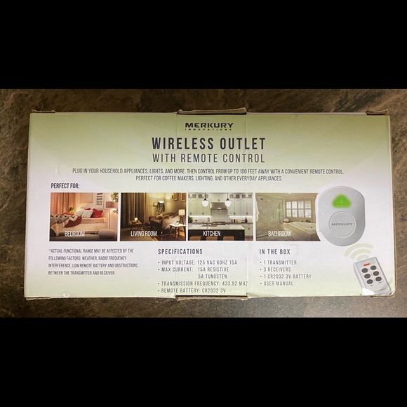 3PACK WIRELESS REMOTE CONTROL ELECTRICAL OUTLET SWITCH - Picture 3 of 3